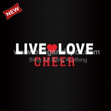 Live Heart Love Cheer Iron On Transfer Vinyl